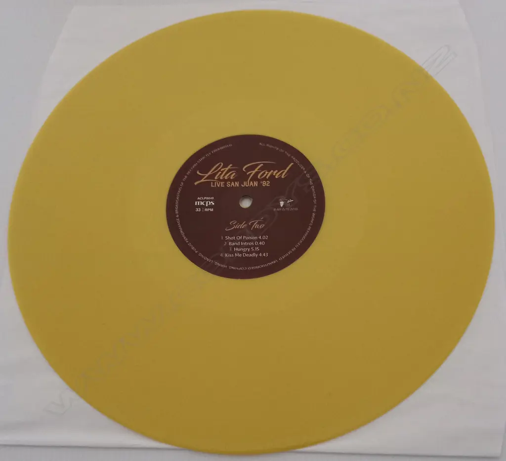 Lita Ford, Live San Juan '92 (Yellow vinyl) Image 1++